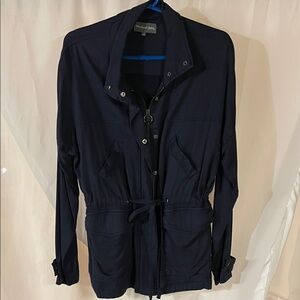 Michael Stars Navy Drawstring Anorak Jacket